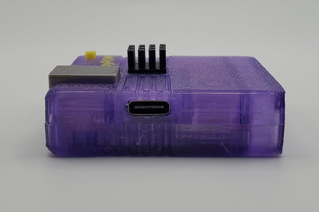TappyROM NFC reader, side view showing USB connector