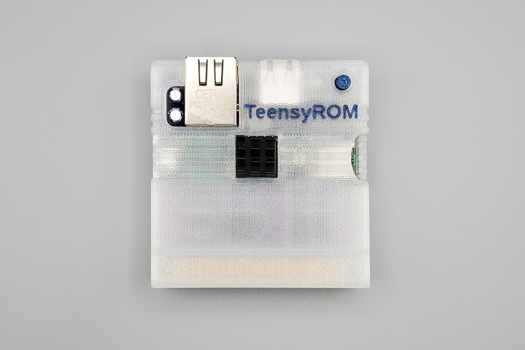 TeensyROM cartridge case for v0.2c assembled, top view