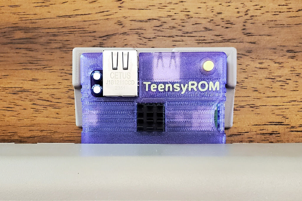 C64 Cart Couch used with TeensyROM cartridge, top view