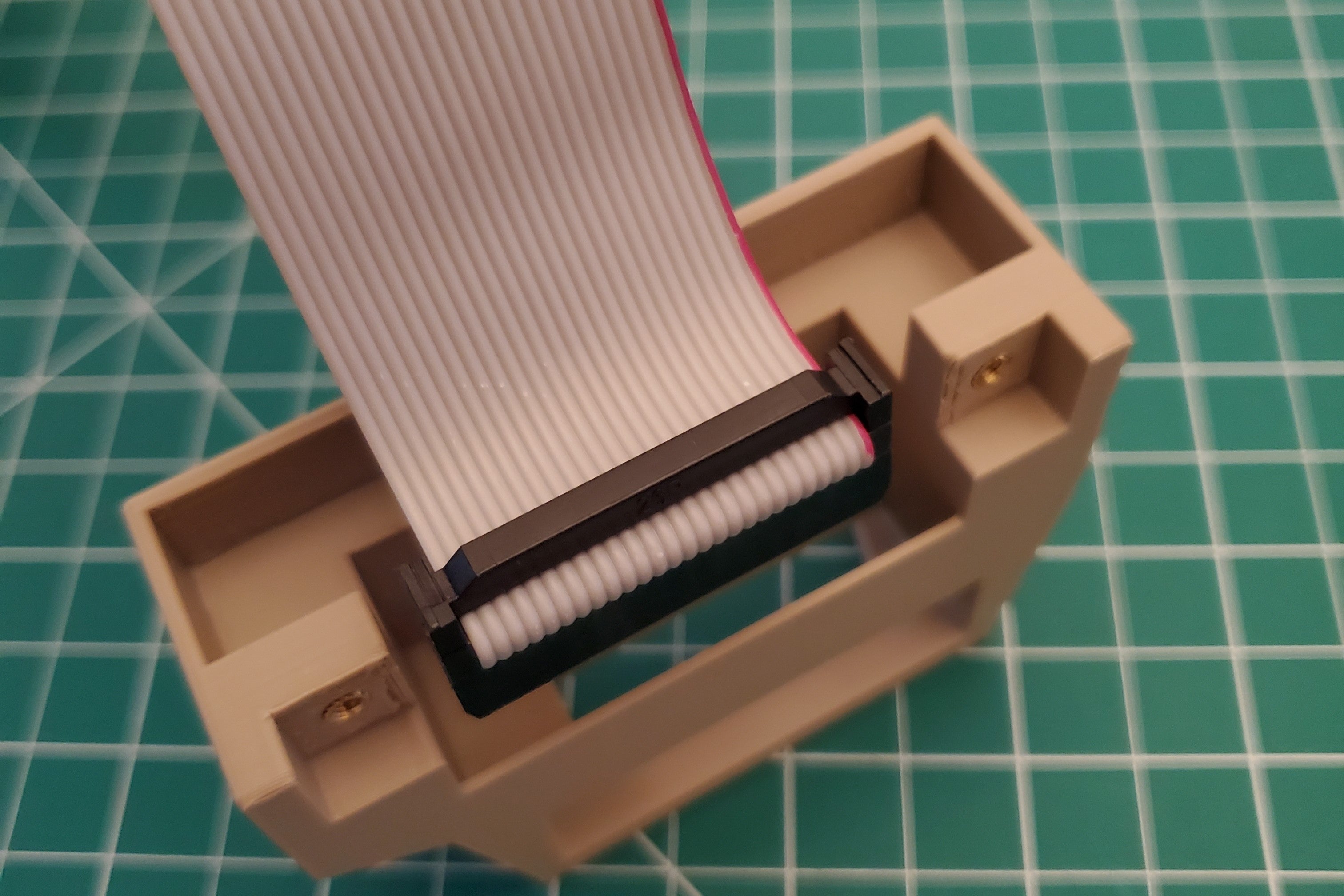 Cable being inserted into vertical user port case